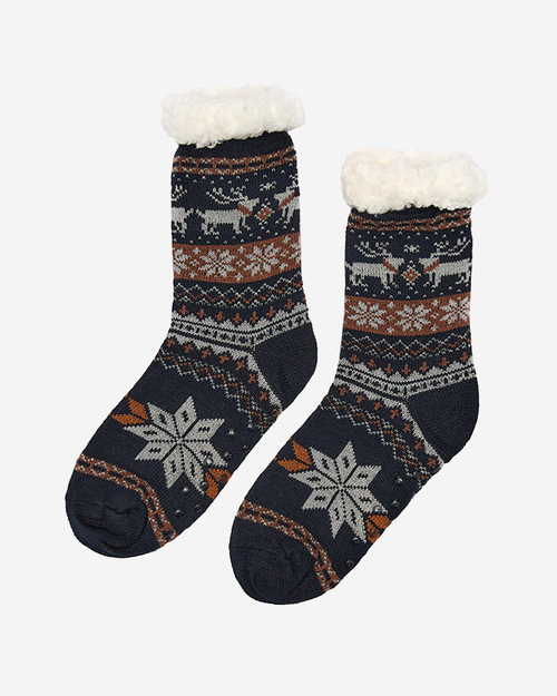 Navy blue Christmas men's socks Underwear baby blue MAN \ UNDERWEAR