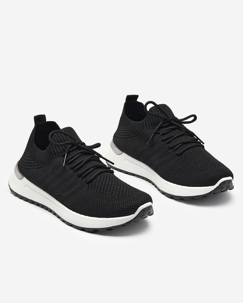 OUTLET Erina women's black woven sneakers Footwear SALE \ OUTLET
