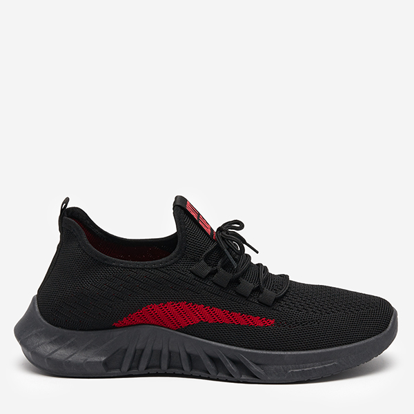 Astagi black and red men's sports shoes - Footwear