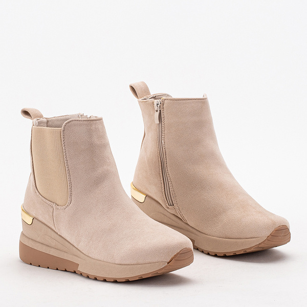 women's boots with low wedge heel