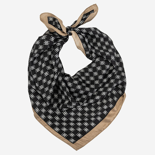 Black patterned women's scarf - Accessories
