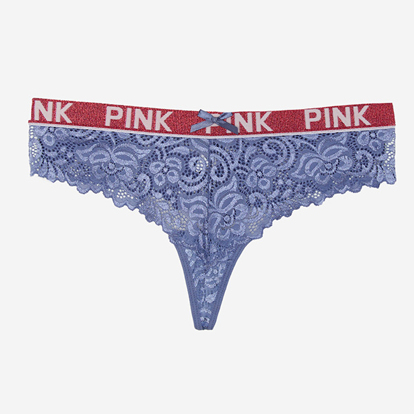 Ladies' purple thong lace panties - Underwear
