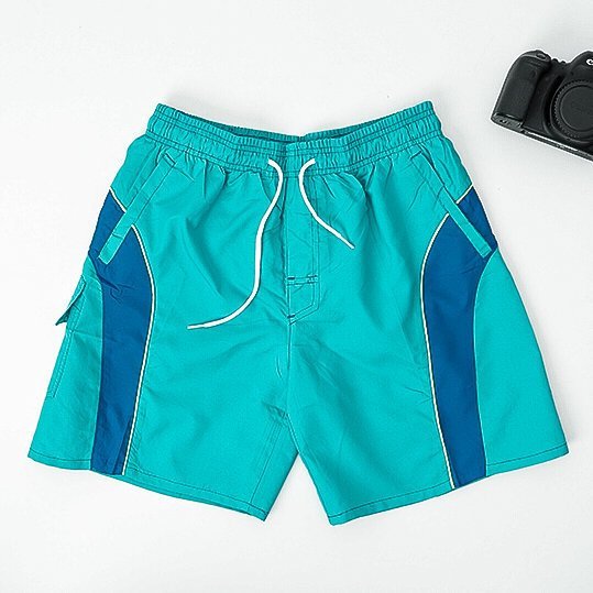 Men's blue sports shorts with pockets - Clothing