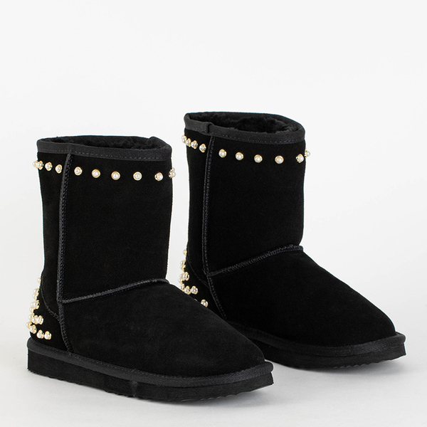 OUTLET Black snow boots with pearls Furilla - Footwear