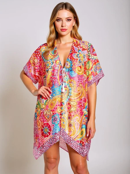 Royalfashion Callista colorful pareo - stylish knee-length beach cover-up