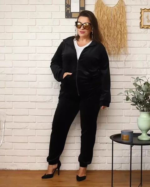 Royalfashion Black women's tracksuit set PLUS SIZE