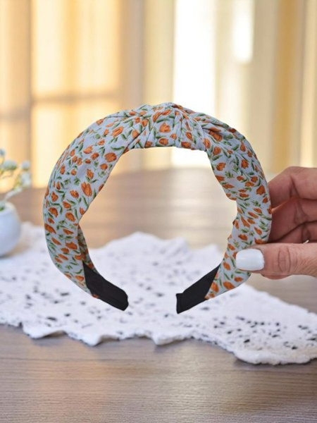 Royalfashion Hairband with Bow in Floral Pattern Lilia