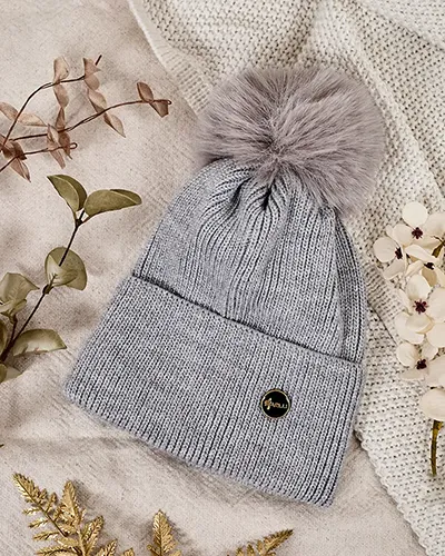 Royalfashion Women's winter hat with pompon