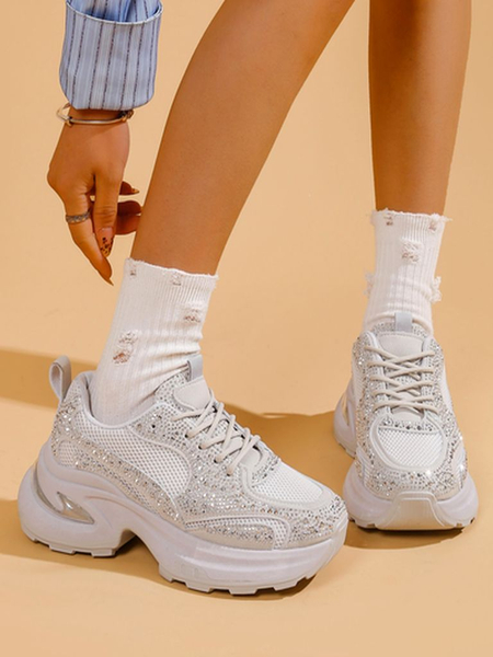 Royalfashion Women's sports sneakers with rhinestones Bloss