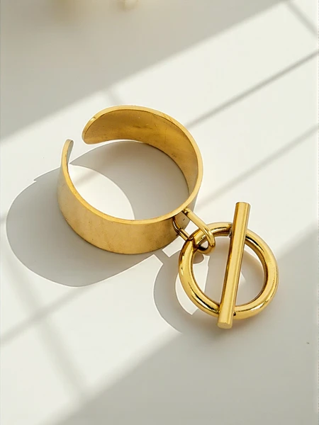 Dolce Vita Bangle Bracelet with Decorative Charms