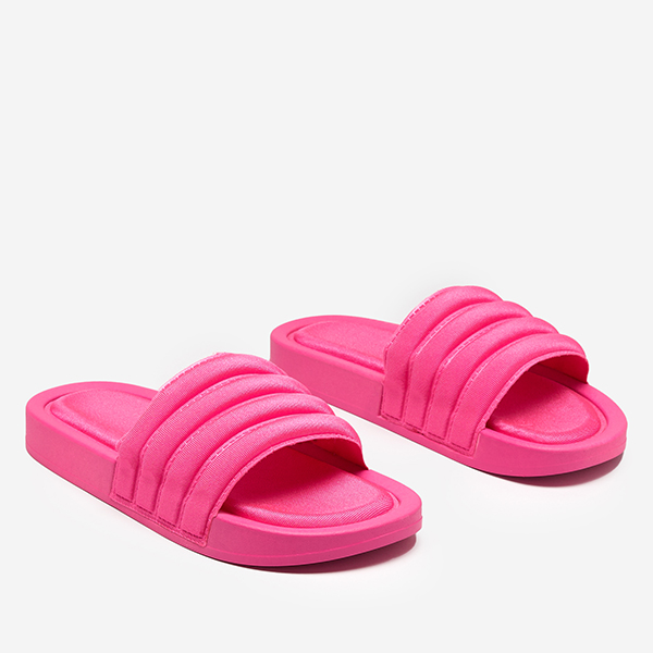 OUTLET Women's fuchsia striped flip-flops Lenira - Footwear
