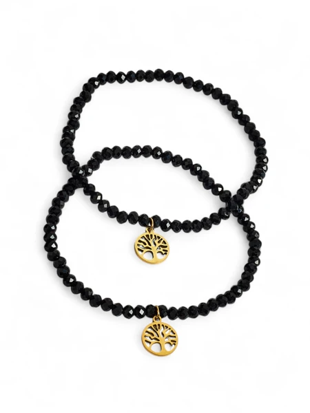 Royalfashion Two Women's Bracelets with a Tree Pendant