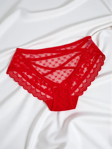 Women's briefs with lace and straps