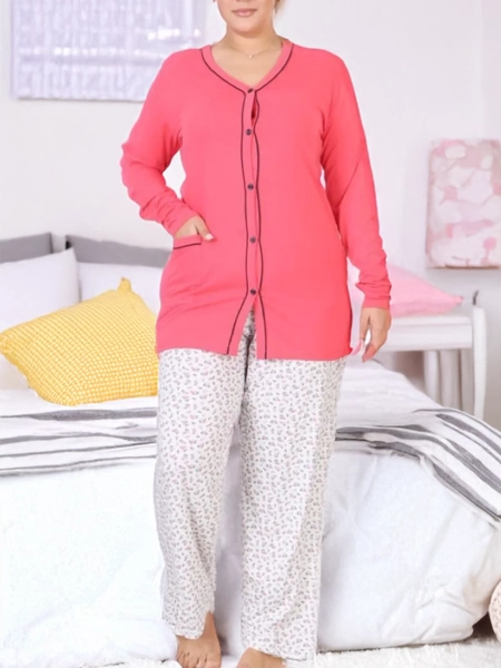 Royalfashion Cotton women's 2-piece pajamas PLUS SIZE