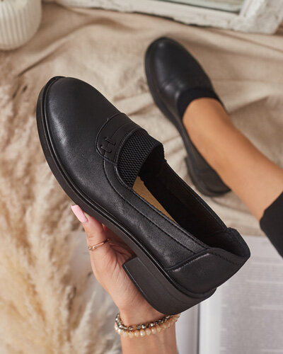 Royalfashion Black women's moccasins Nasannae