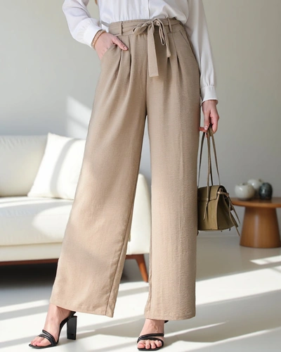 Royalfashion Women's Wide Pants with Belt