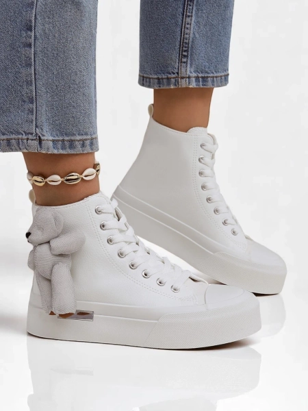 Royalfashion Women's high-top sneakers with Tedi bear