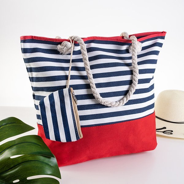 Multicolored women's striped bag - Handbags