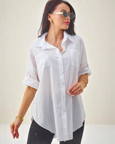 Royalfashion Cotton women's shirt with 3/4 sleeves