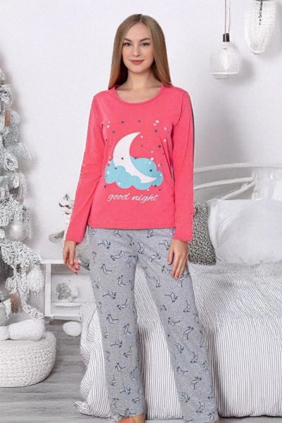 Royalfashion Cotton women's pajamas in the moon