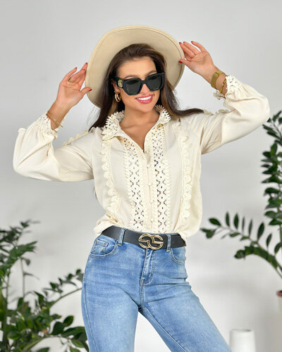 Royalfashion Women's Lace Shirt