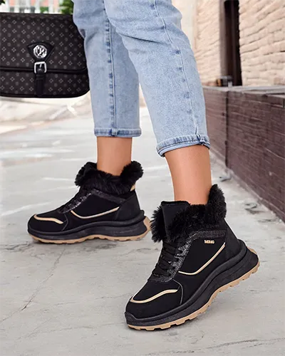 Royalfashion Warmed women's sneakers with fur Mofell