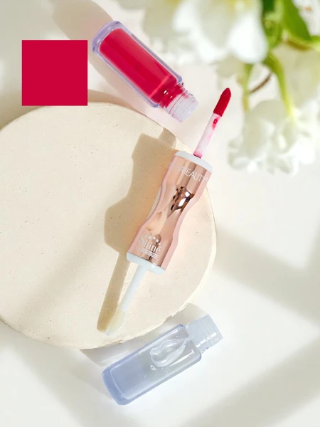 Lipstick and colorless lip gloss 2-in-1 See Fuchsia