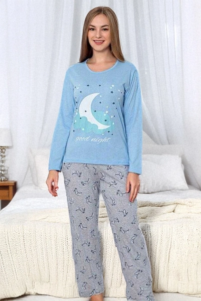 Royalfashion Cotton women's pajama in moons