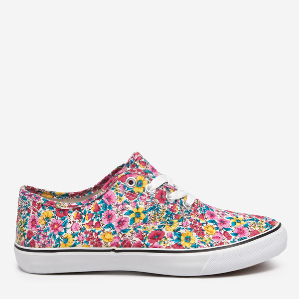 OUTLET Pink women's sneakers with flowers Sertoli - Footwear