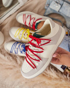 red || Ecru || white || pigeon gray