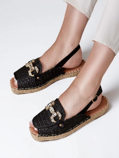 Royalfashion Women's espadrilles with detached toes