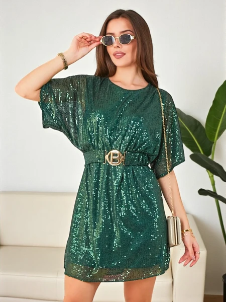 Royalfashion Women's dress with sequins