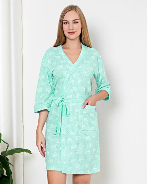 Royalfashion Women's heart cotton bathrobe
