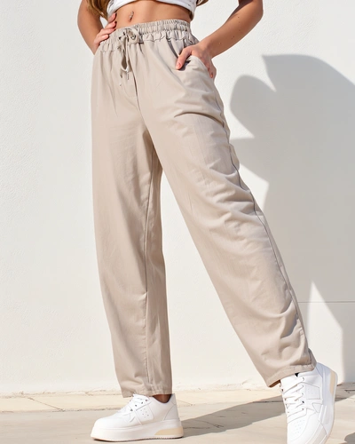 Royalfashion Women's cotton straight trousers