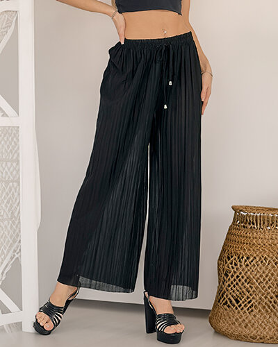 Royalfashion Women's wide pleated pants