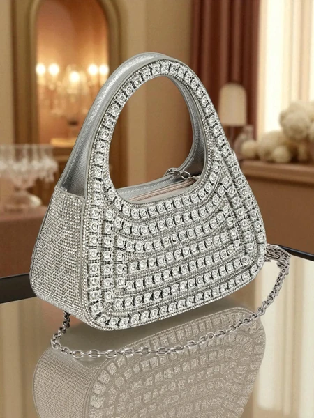 Royalfashion Women's Clutch Bag with Cubic Zirconia Myra Quill