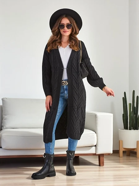 Royalfashion Women's Knitted Poncho Sweater