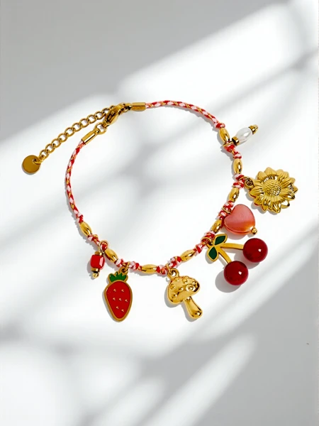 Callista Charm Bracelet with Colorful Italian Style Charms
