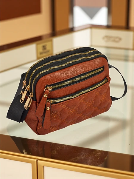 Small women's eco-leather handbag Ebony Glow