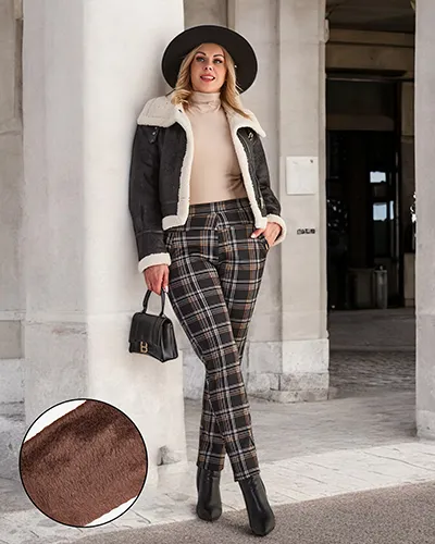 Royalfashion Warmed women's teggings pants PLUS SIZE