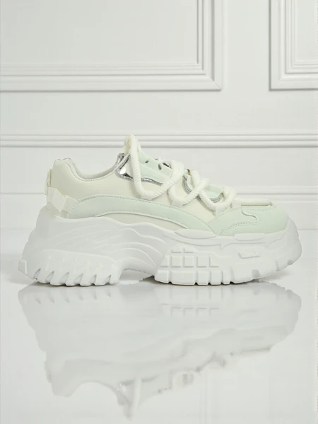 Artemisia Bianca women's platform sneakers made of ecological leather, 6.5 cm