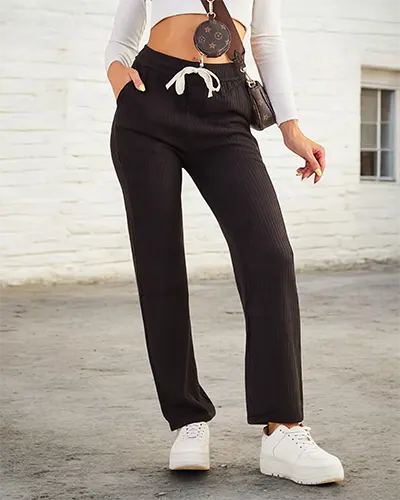 Royalfashion Women's wide ribbed pants PLUS SIZE