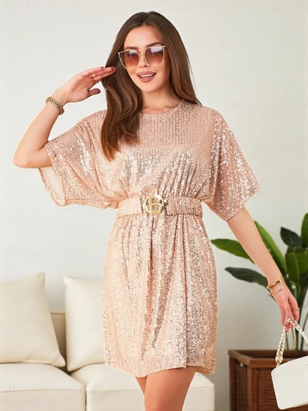 Royalfashion Women's dress with sequins