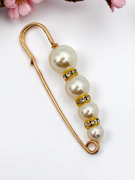 Decorative women’s brooch with pearls Pearl Grace