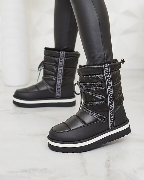 Royalfashion Black women's snow boots Gepanden