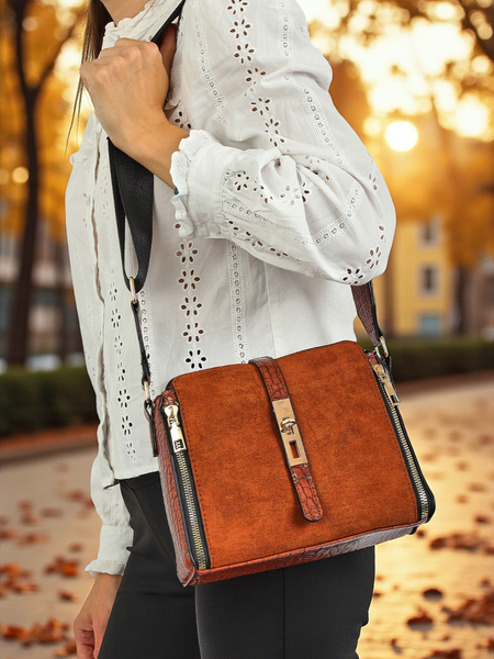 Clementia Brown Women's Handbag made of Ecological Leather - Stylish for everyday use