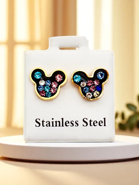 Royalfashion Women's bear-shaped earrings