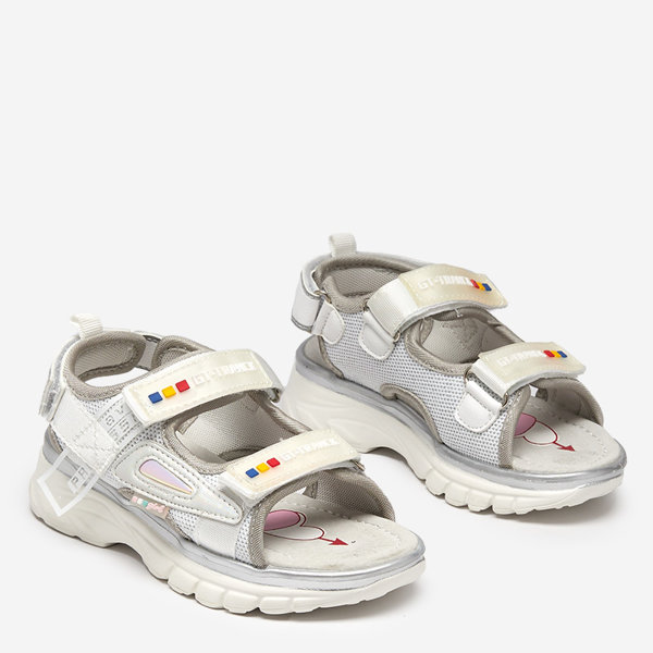 Girls 'sandals in white and gray Umaf - Footwear