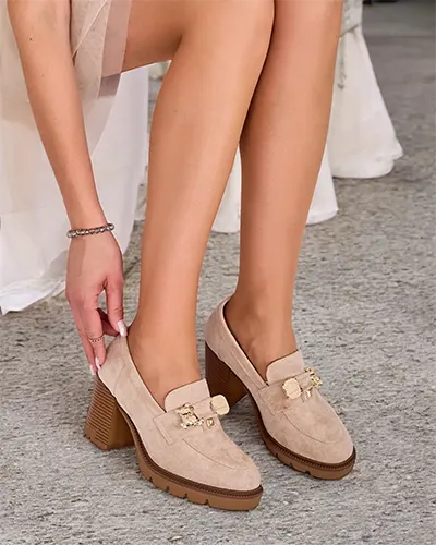 Royalfashion Women's high stiletto moccasins Nezii