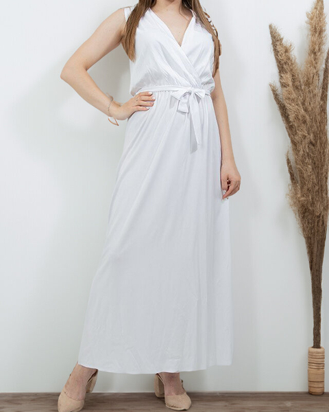 Women's white maxi dress - Clothing